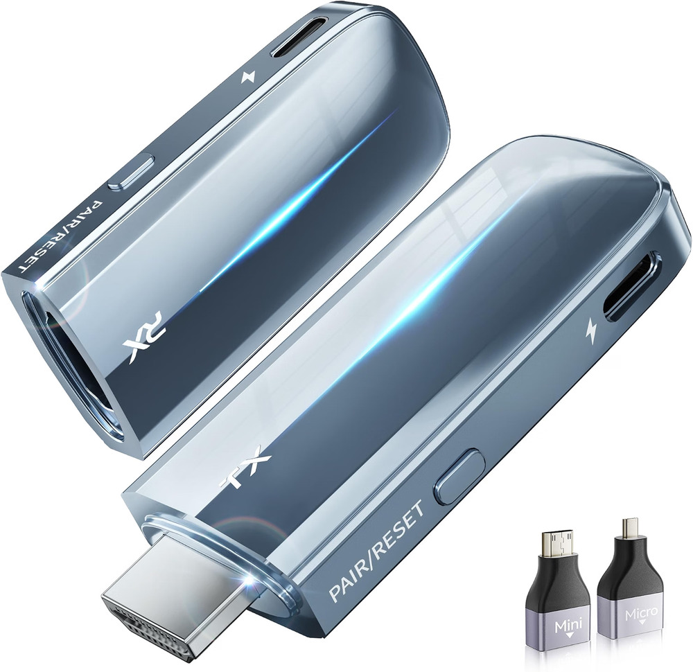 Wireless HDMI Transmitter & Receiver 400FT/120M LDS Low-Latency Dual-Band 5.8 4K